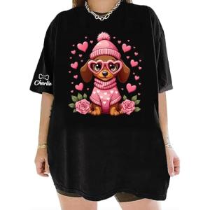 Personalized Dachshund Valentine’s Day T-Shirt