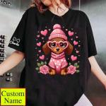 Personalized Dachshund Valentine’s Day T-Shirt