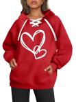 Women’s Heart Graphic Valentine’s Hoodie Pullover