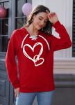 Women’s Heart Graphic Valentine’s Hoodie Pullover