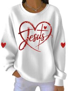 Jesus Loves Me Valentine’s Day T-Shirt for Women