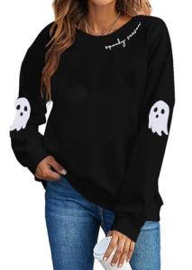 Spooky Ghost Halloween Sweatshirt for Women