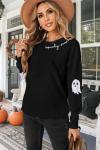 Spooky Ghost Halloween Sweatshirt for Women