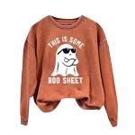 Funny Boo Sheet Halloween Sweatshirt for Women