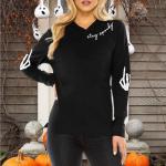 Spooky Season Ghost Graphic T-Shirt for Women