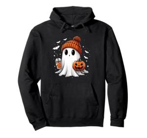 Cute Ghost Coffee Halloween Women's Pullover Hoodie