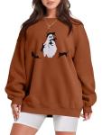 Spooky Season Oversized Cat Ghost Sweatshirt