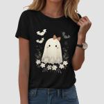 Cute Women’s Halloween Pumpkin Graphic T-Shirt