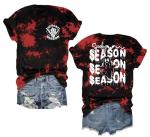 Cute Halloween Tie Dye Ghost T-Shirt for Women