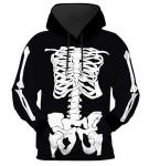 Halloween Skull Hoodie for Adults - Lightweight Pullover
