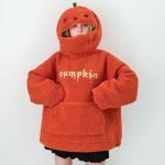 Cute Spooky Pumpkin Graphic Full Zip Hoodie