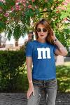 Funny Letter M Halloween T-Shirt for Women