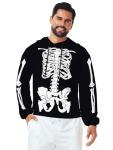 Halloween Skull Hoodie for Adults - Lightweight Pullover