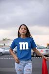 Funny Letter M Halloween T-Shirt for Women