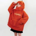 Cute Spooky Pumpkin Graphic Full Zip Hoodie