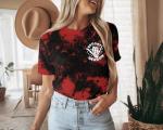 Cute Halloween Tie Dye Ghost T-Shirt for Women