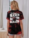 Cute Halloween Tie Dye Ghost T-Shirt for Women