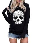 Barlver Women's Gothic Skull Graphic T-Shirt