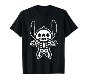 Stitch Halloween Skeleton T-Shirt for Disney Fans