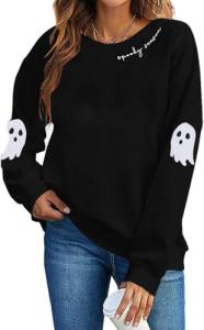 Cute Ghost Halloween Sweatshirt for Women
