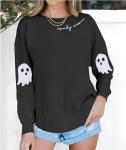Cute Ghost Halloween Sweatshirt for Women