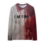 I'm Fine Bloody Long Sleeve Halloween T-Shirt