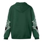 Oversized Halloween Spider Web Graphic Hoodie