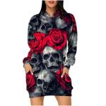 Pumpkin Graphic Halloween Hoodie Dress for Women