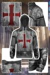 Medieval Knight Templar Hoodie for Men