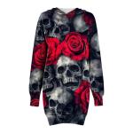 Pumpkin Graphic Halloween Hoodie Dress for Women
