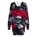 Pumpkin Graphic Halloween Hoodie Dress for Women