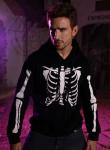 Skeleton Halloween Hoodie for Men - Black 3XL