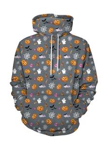 Funny 3D Skull Hoodie for Halloween Fun