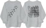 Spooky Bats Pumpkin Halloween Sweatshirt for Women