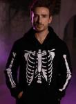 Skeleton Halloween Hoodie for Men - Black 3XL