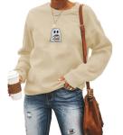 Halloween Ghost Coffee Sweatshirt for Women