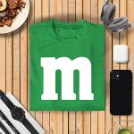 Funny Letter M Halloween T-Shirt for Men