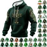 St. Patrick's Day Shamrock Graphic Hoodie for Men