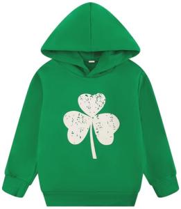 Girls St. Patrick's Day Shamrock Long Sleeve Tee