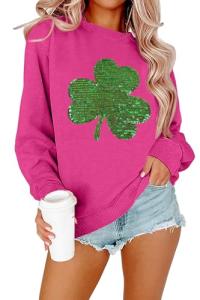 St. Patrick's Day Shamrock Sequin Sweatshirt