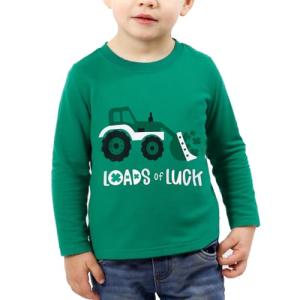 Toddler St. Patrick's Day Tractor Shamrock T-Shirt