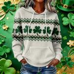 Funny St. Patrick's Day Shamrock Sweatshirt for Women