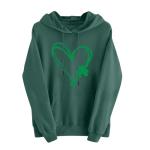 Shamrock Heart Hoodie for St. Patrick's Day