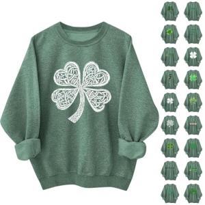 Funny St. Patrick's Day Clover Graphic Tee for Women