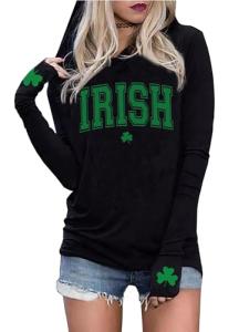 Funny Irish Shamrock Women's Hoodie for St. Patrick's Day