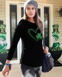 St. Patrick's Day Shamrock Graphic T-Shirt for Women