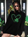 St. Patrick's Day Shamrock Graphic T-Shirt for Women