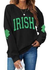 Shamrock Print Long Sleeve St. Patrick's Day Shirt