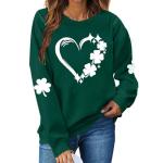 St. Patrick's Day Clover Graphic Sweatshirt for Women