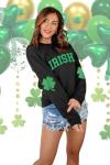 Shamrock Print Long Sleeve St. Patrick's Day Shirt